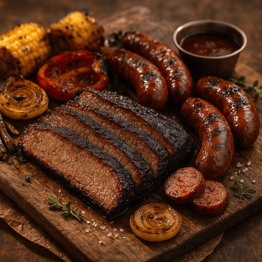 BBQ Platte mit smoked meats